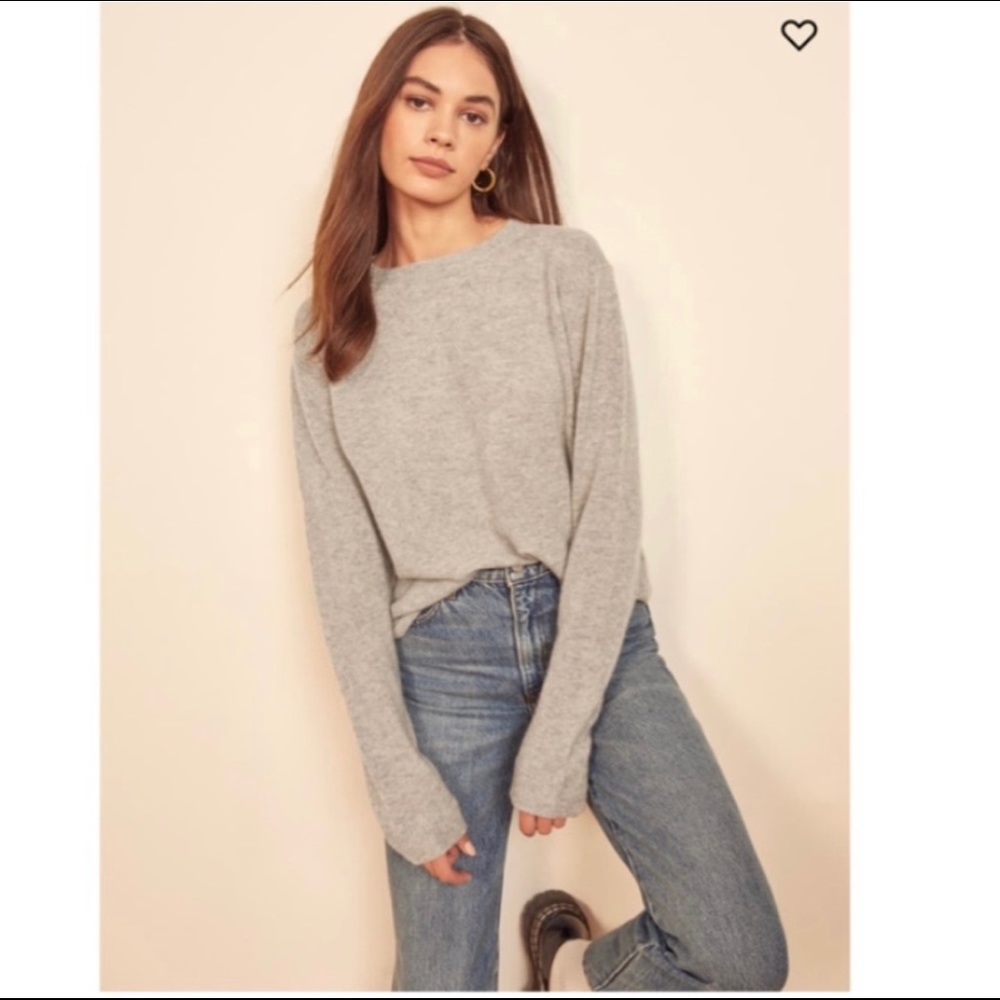 REFORMATION Heather Grey Sweater